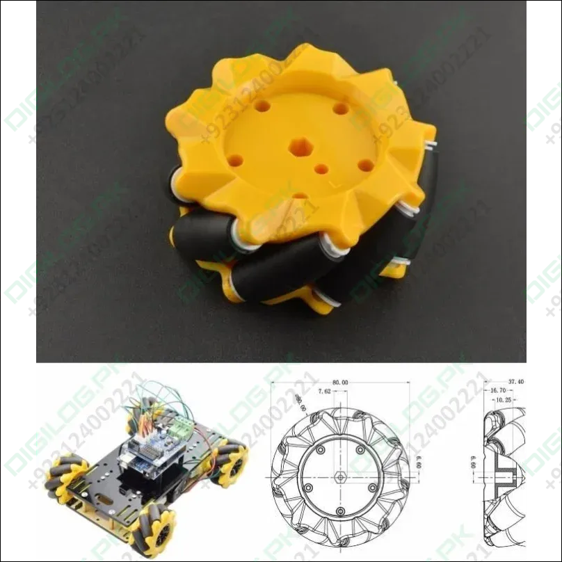 1 Piece Left 80mm Mecanum Wheel Omni-directional Wheel In Pakistan