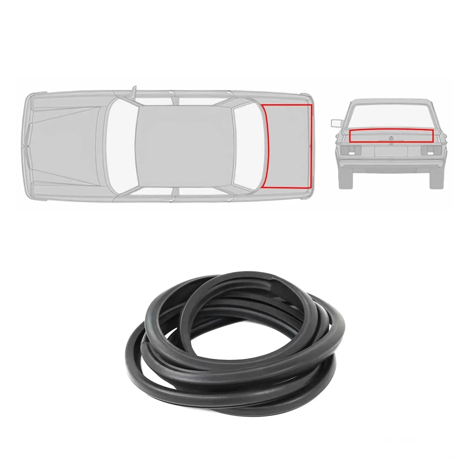 1968-1980 Mercedes E Class W115 Sedan Long Weather Strip Trunk Rubber Dust Seal Strip