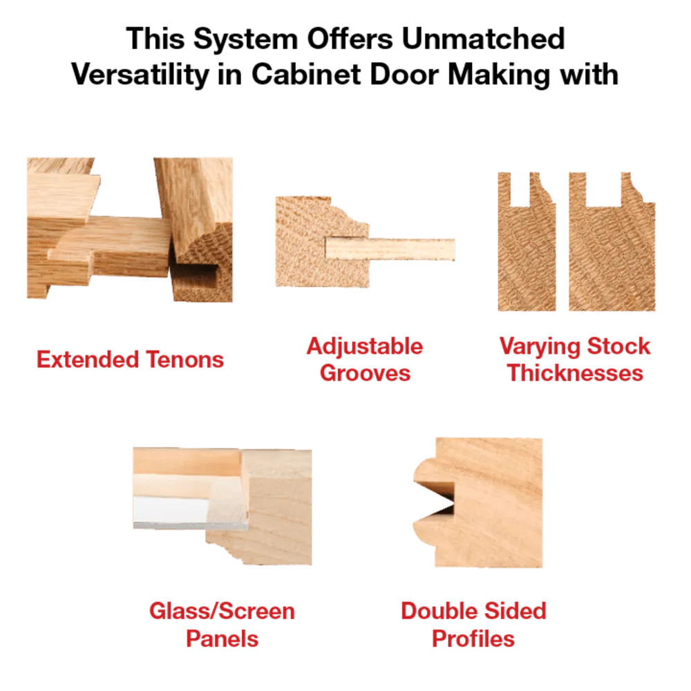 1"-11/16" Premier Adjustable Rail & Stile Bit "- Ogee