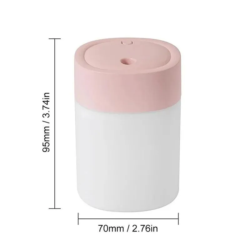 200ML Mini Humidifier USB Ultrasonic Air Humidifier LED Lamp