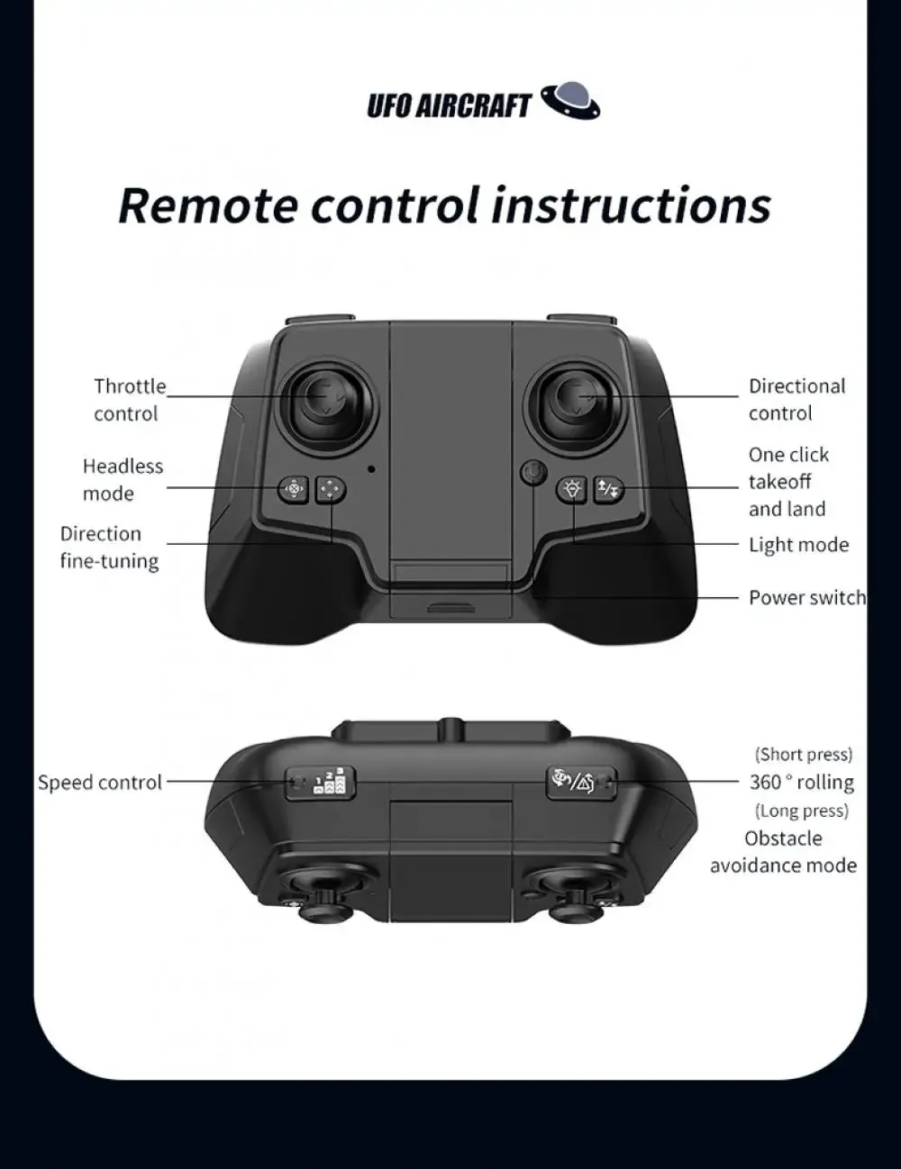 2.4G New Colorful Lights Up Small Drone Controller Show System