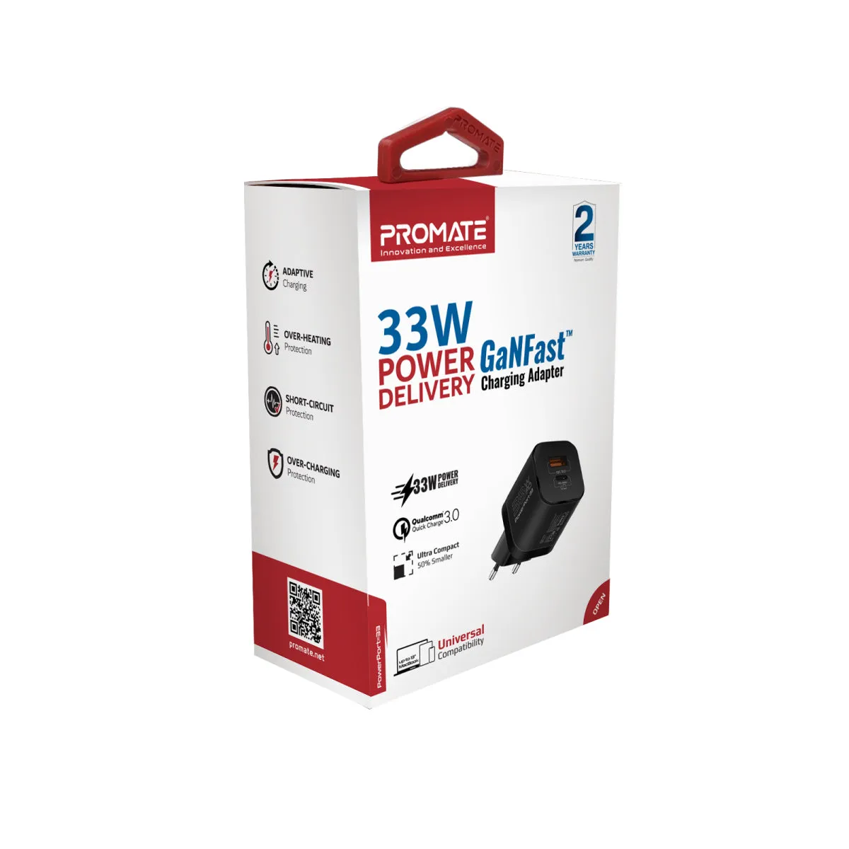 33W Power Delivery GaNFast™ Charging Adapter