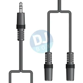 3.5mm Stereo Plug to 2 x 3.5mm Stereo Sockets Splitter Lead