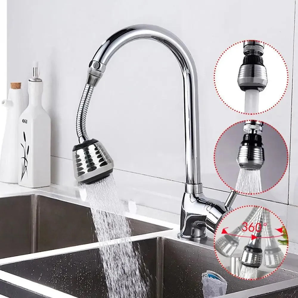 360° Kitchen Faucet Extender - Adjustable Sink Sprayer for Easy Cleaning