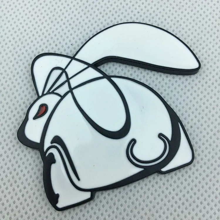 3D Stereo Rabbit Metal Car Logo