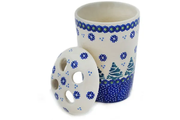 5" Toothbrush Holder - Falling Snowflakes