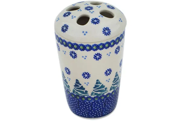 5" Toothbrush Holder - Falling Snowflakes