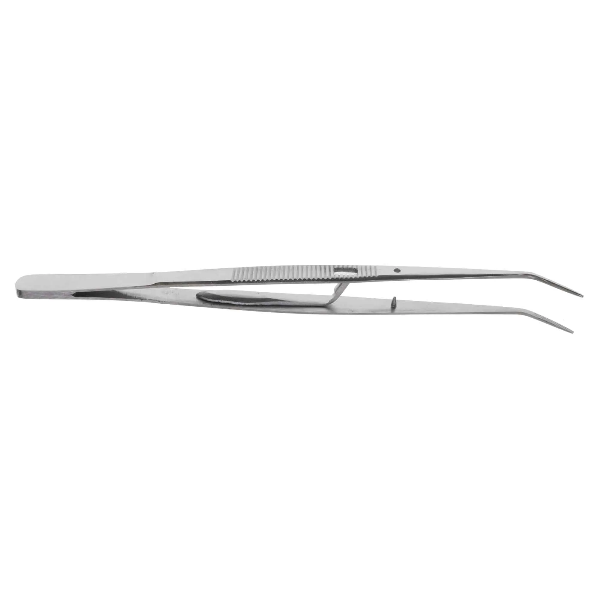 6.25 inch Curved Serrated Locking College Tweezer