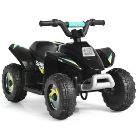 6V Kids Electric ATV 4 Wheels Ride-On Toy -Black