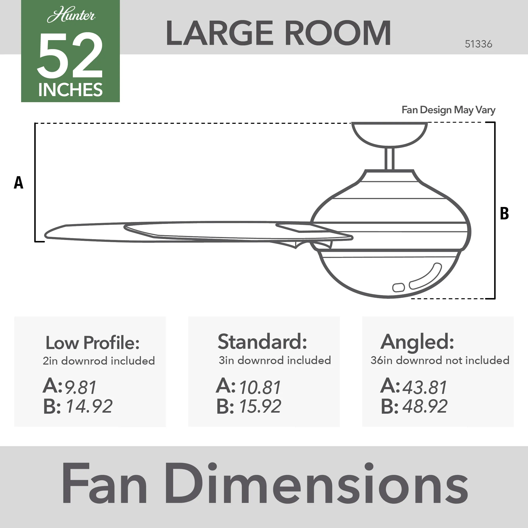 Aerodyne 52"   Ceiling Fan