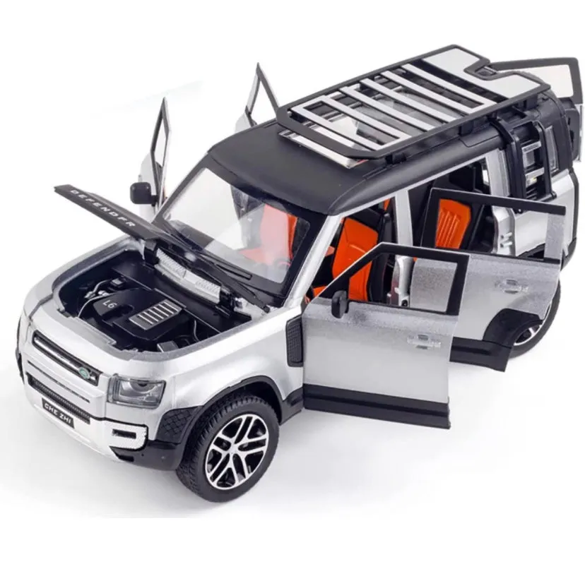 Alloy Metal Pull Back Die-cast Car with Sound & Light - defender