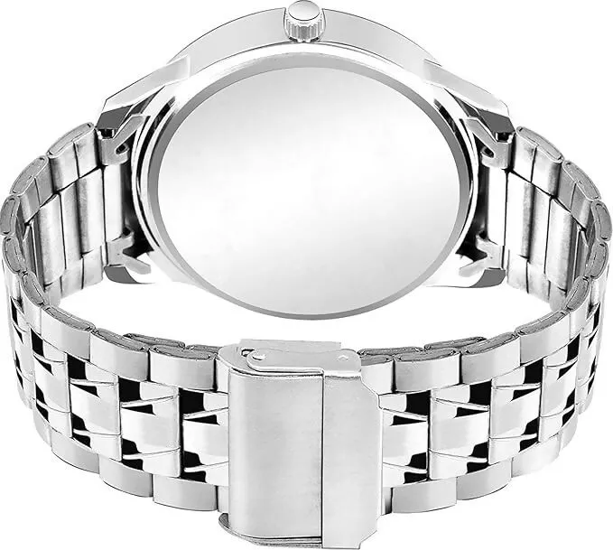 Analog Dial Stainless Steel Watch with Day Function