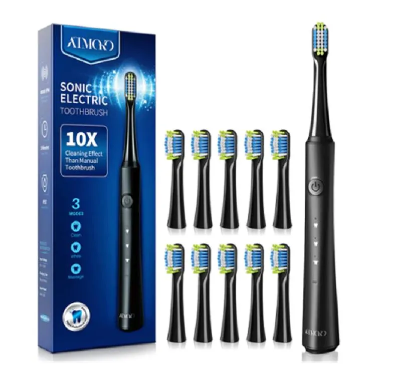 Atmoko 声波电动牙刷 10入替换刷头 Sonic Electric Toothbrush w/10 Heads