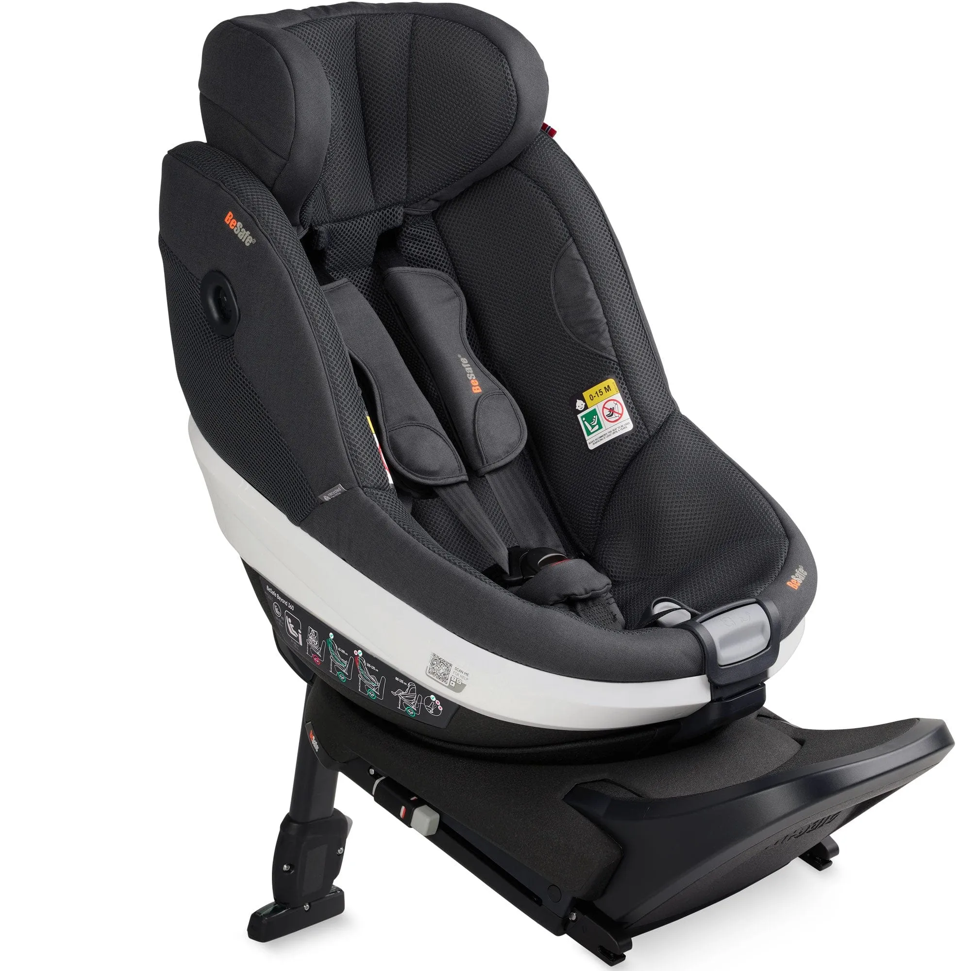 BeSafe Beyond 360 Car Seat & Base in Anthracite Mesh