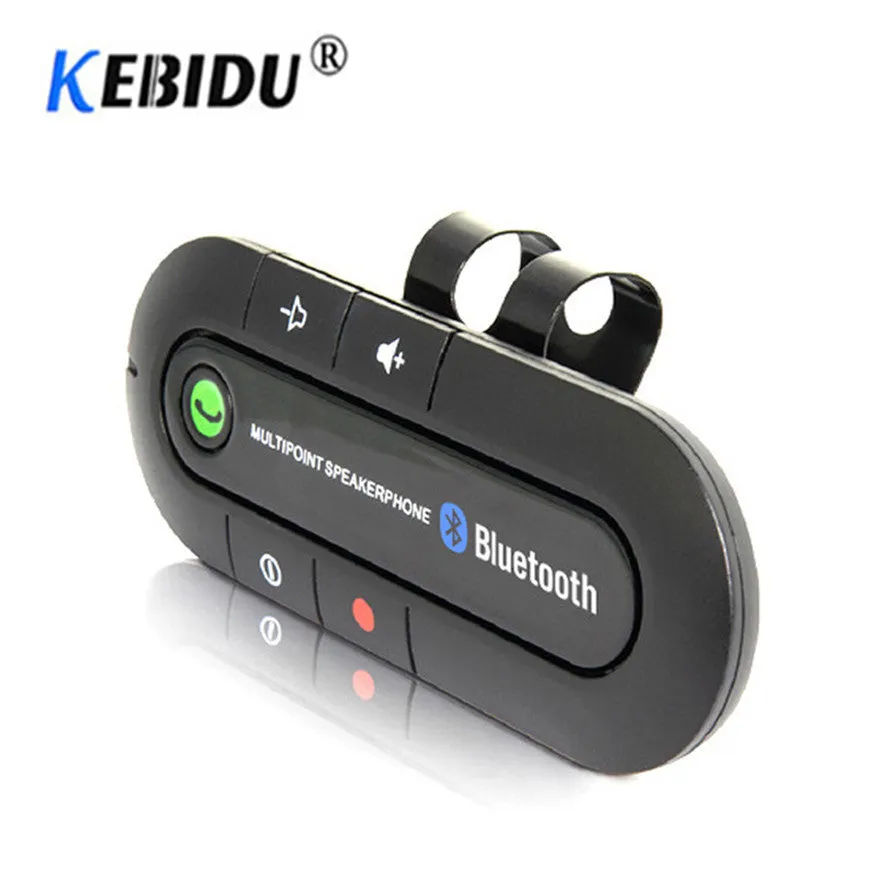 Bluetooth 4.0 Receiver Handsfree Car Kit  Sun Visor Clip Audio Adapter Wireless Multipoint Speakerphone Auto Stereo Mp3 Player