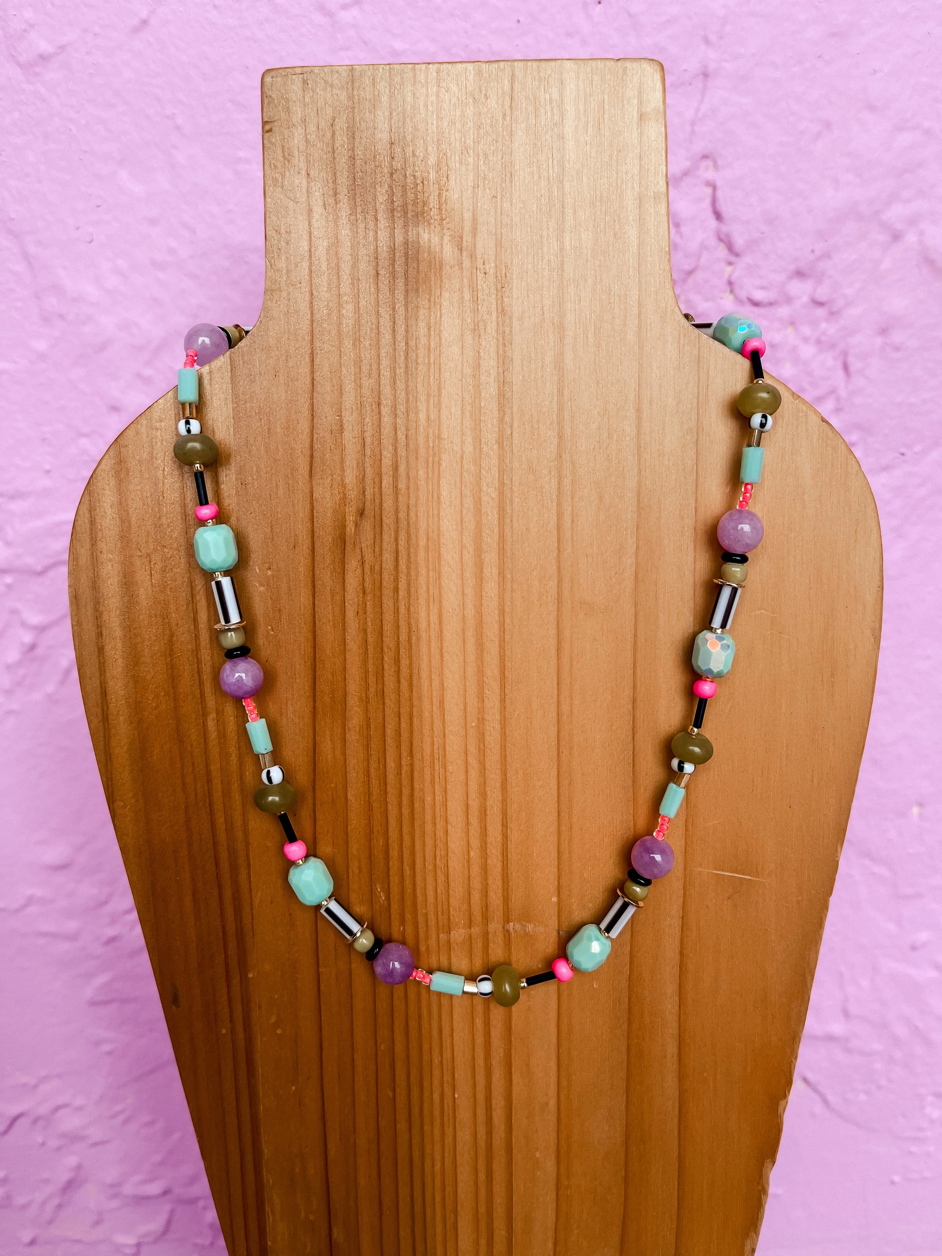 Bon Bon Neon Beaded Friendship Necklace