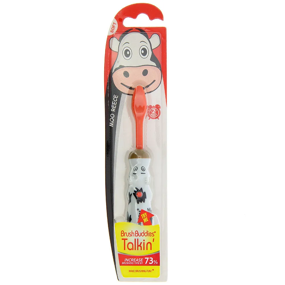 Brush Buddies Talkin Moo Reece (Cow)Toothbrush -Orange