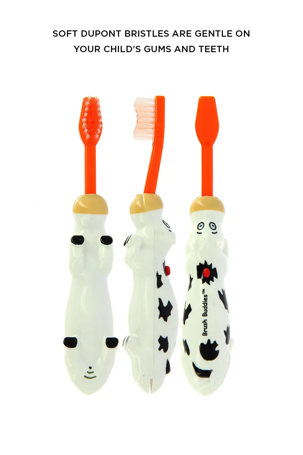 Brush Buddies Talkin Moo Reece (Cow)Toothbrush -Orange