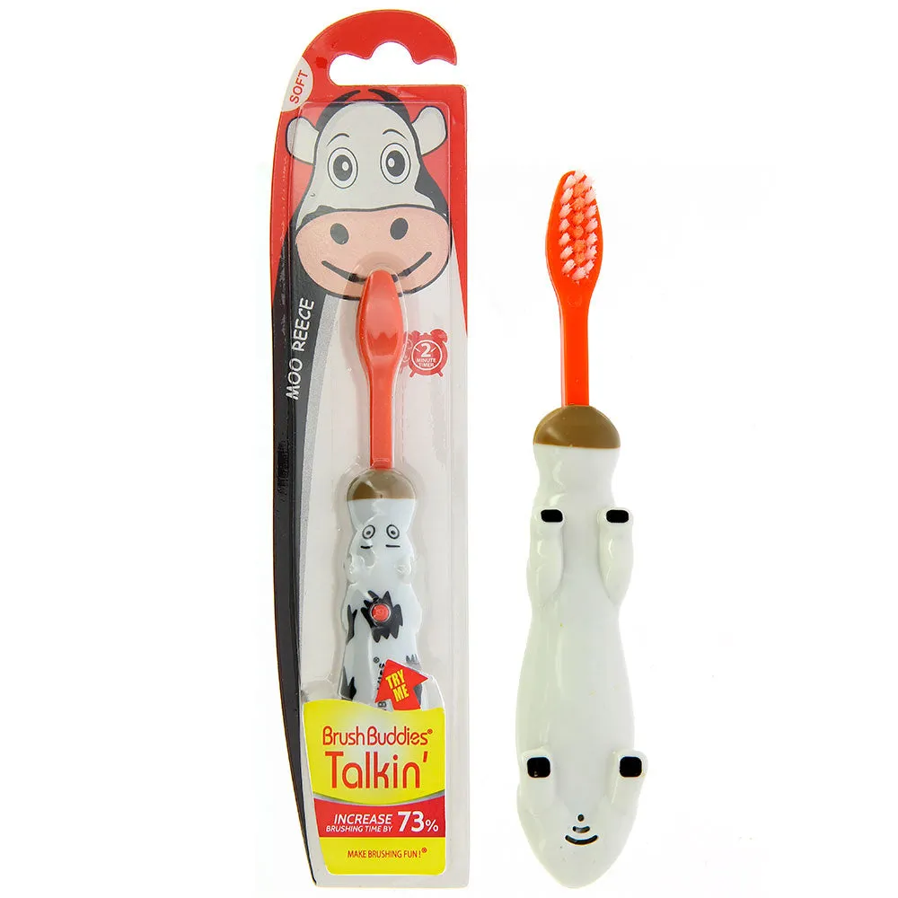 Brush Buddies Talkin Moo Reece (Cow)Toothbrush -Orange