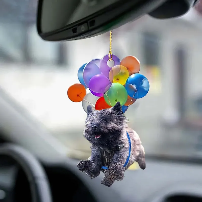 Cairn Terrier Fly With Bubbles Car Hanging Ornament BC059