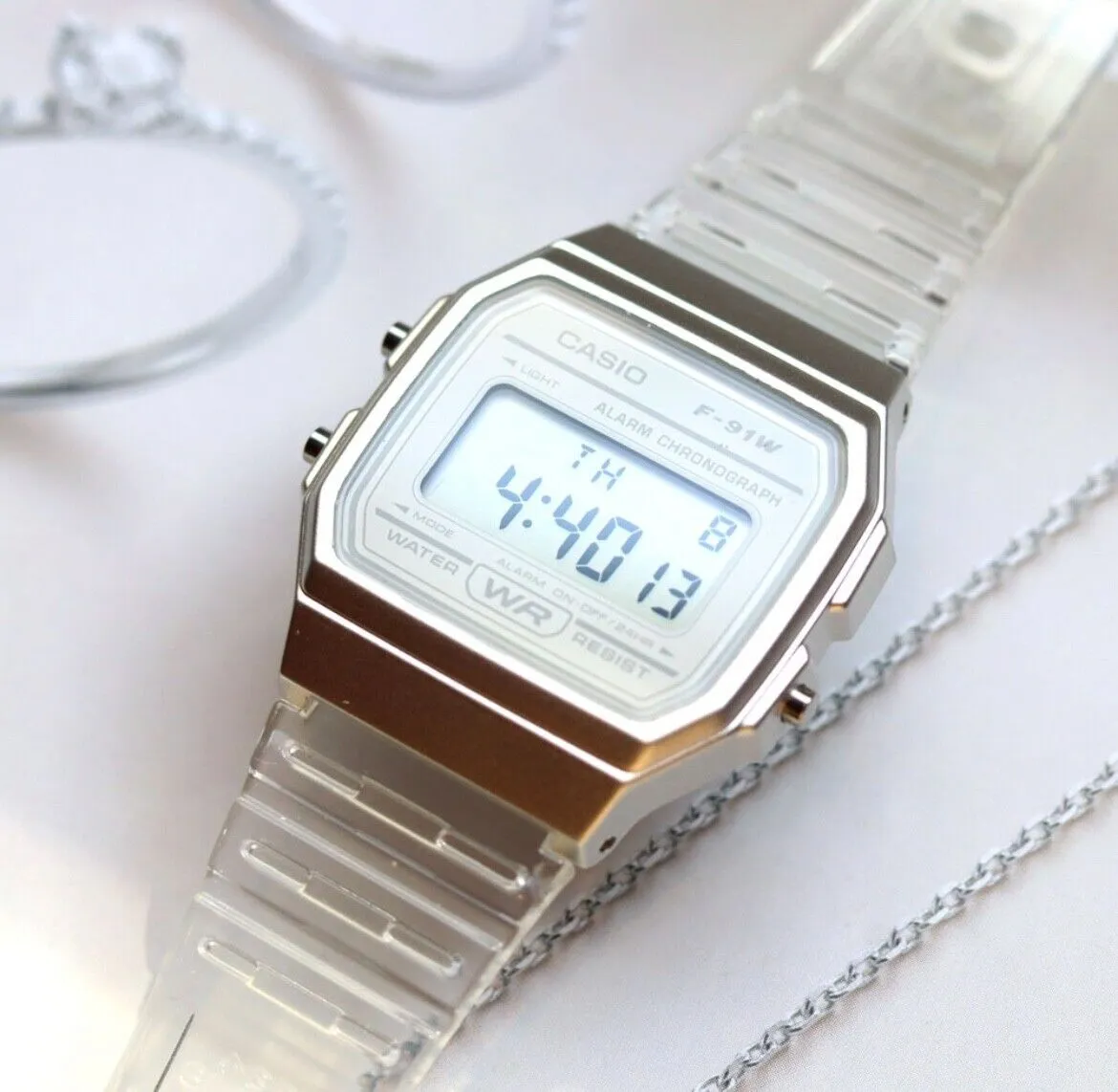 CASIO POP White Watch #F-91WS-7DF