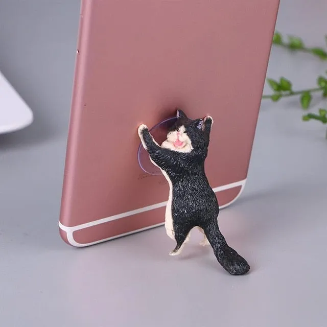 Cat Support Resin Mobile Phone Holder Stand