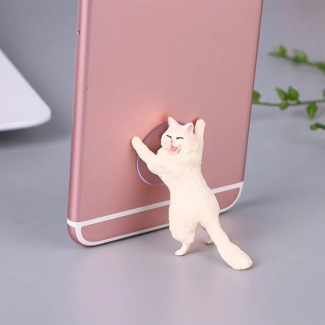 Cat Support Resin Mobile Phone Holder Stand