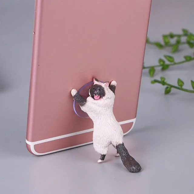 Cat Support Resin Mobile Phone Holder Stand