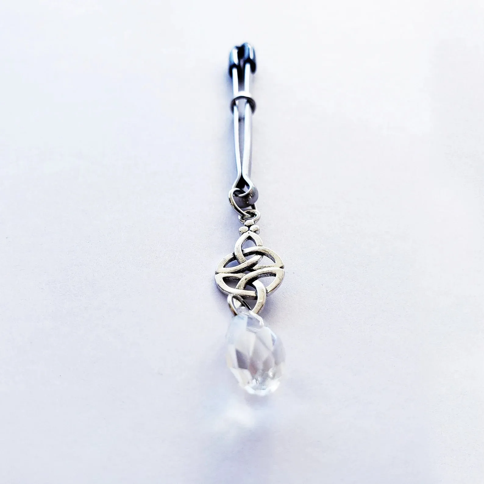 Celtic Knot and Crystal Tweezer Clitoral Clamp