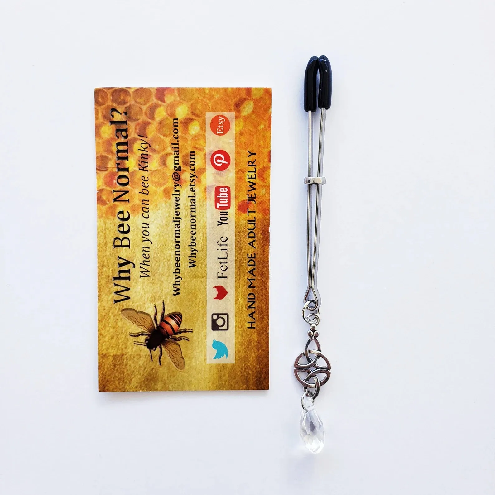 Celtic Knot and Crystal Tweezer Clitoral Clamp