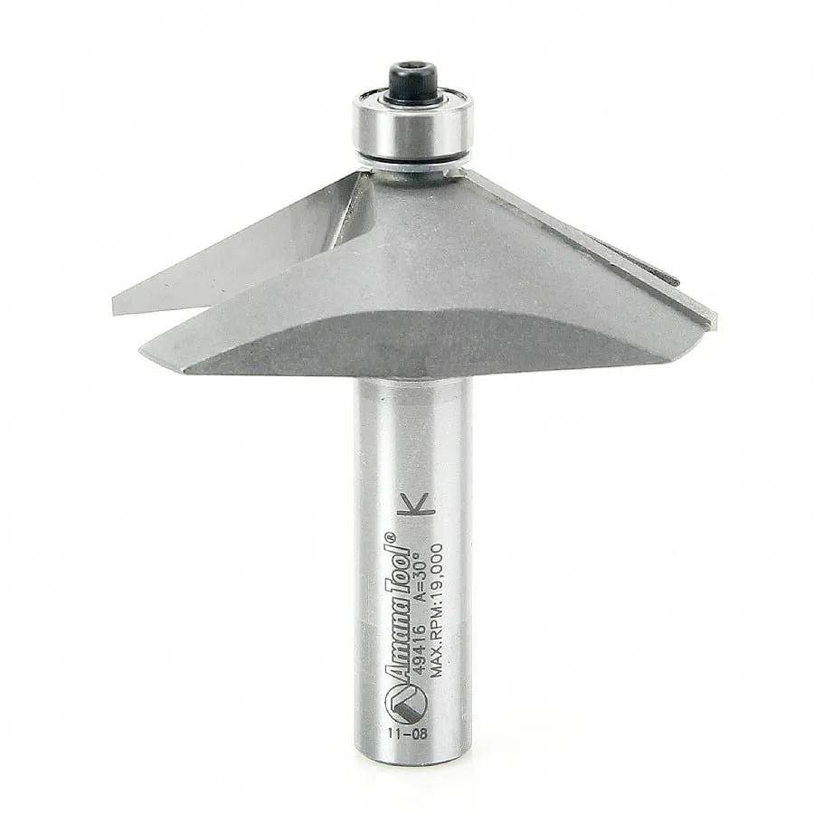 Chamfer Router Bit | 60 Degree x 2 1⁄2 Dia x 11⁄16 x 1⁄2"Shank | 49416 | 738685494165