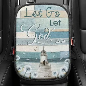 Christian Let Go Let God Seat Box Cover, Bible Verse Car Center Console Cover, Scripture Interior Car Accessories