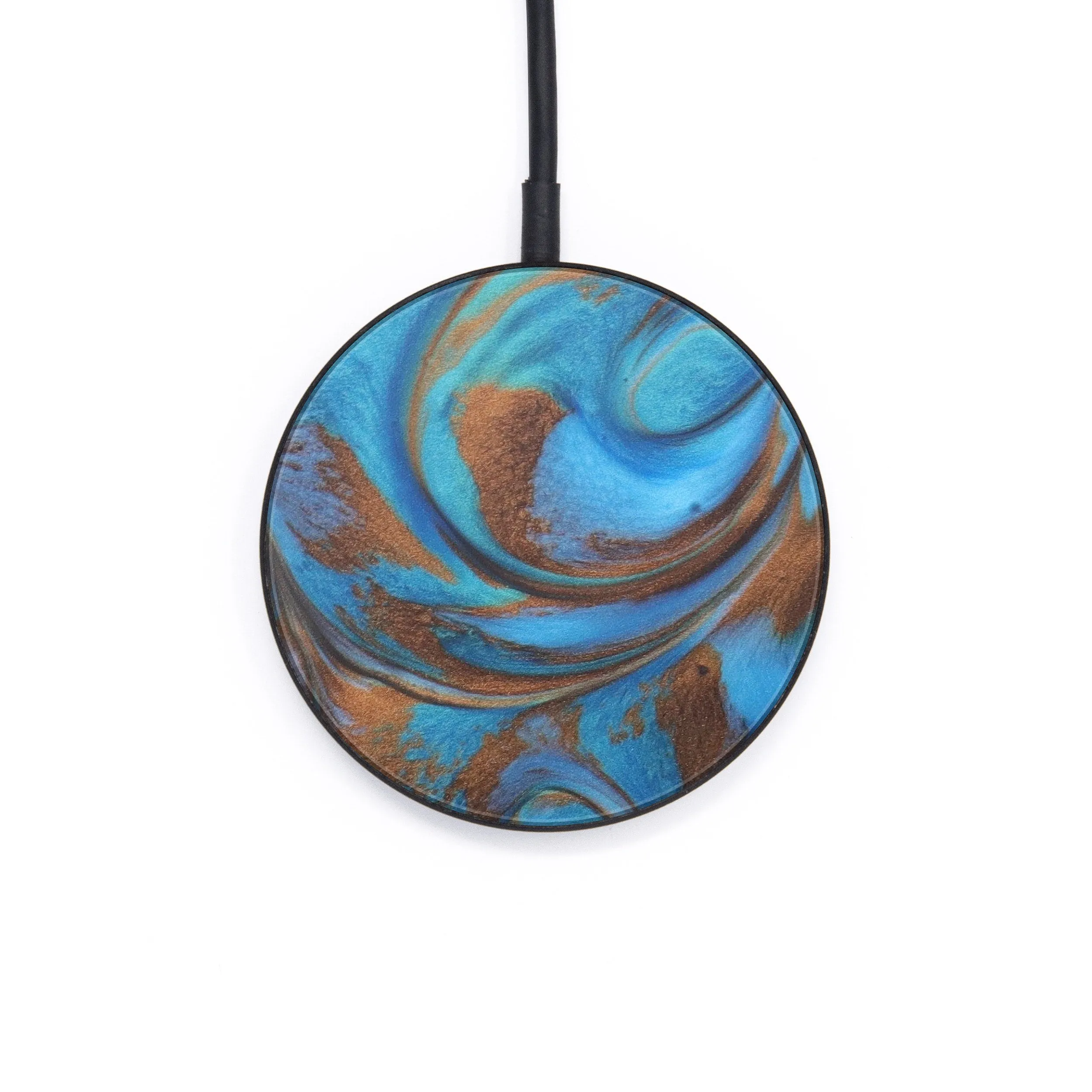 Circle ResinArt Wireless Charger - Kimberlee (Teal & Gold, 598002)