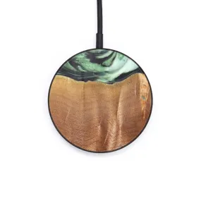 Circle Wood Resin Wireless Charger - Aurora (Green, 624549)