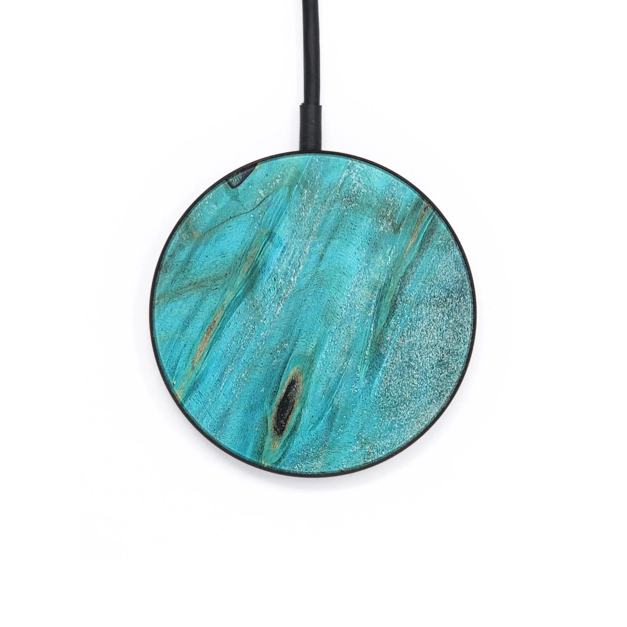 Circle Wood Resin Wireless Charger - Colton (Wood Burl, 703267)