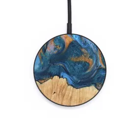 Circle Wood Wireless Charger - Rustu (Teal & Gold, 737066)