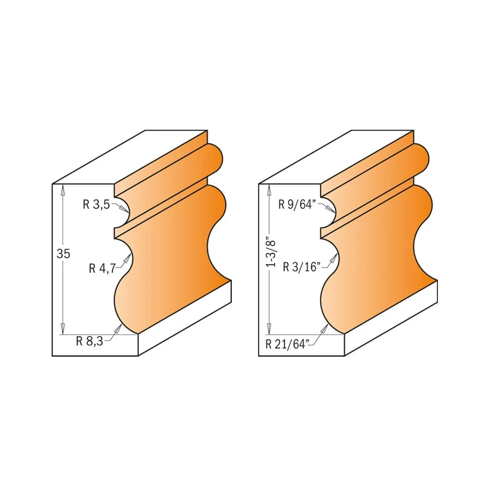 CMT - 855.901.11 -  15/16" x 1-3/8" Moulding Bit with Bearing