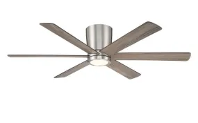 Coldwater 52 Inch Indoor/Outdoor Smart Flush Mount Ceiling Fan