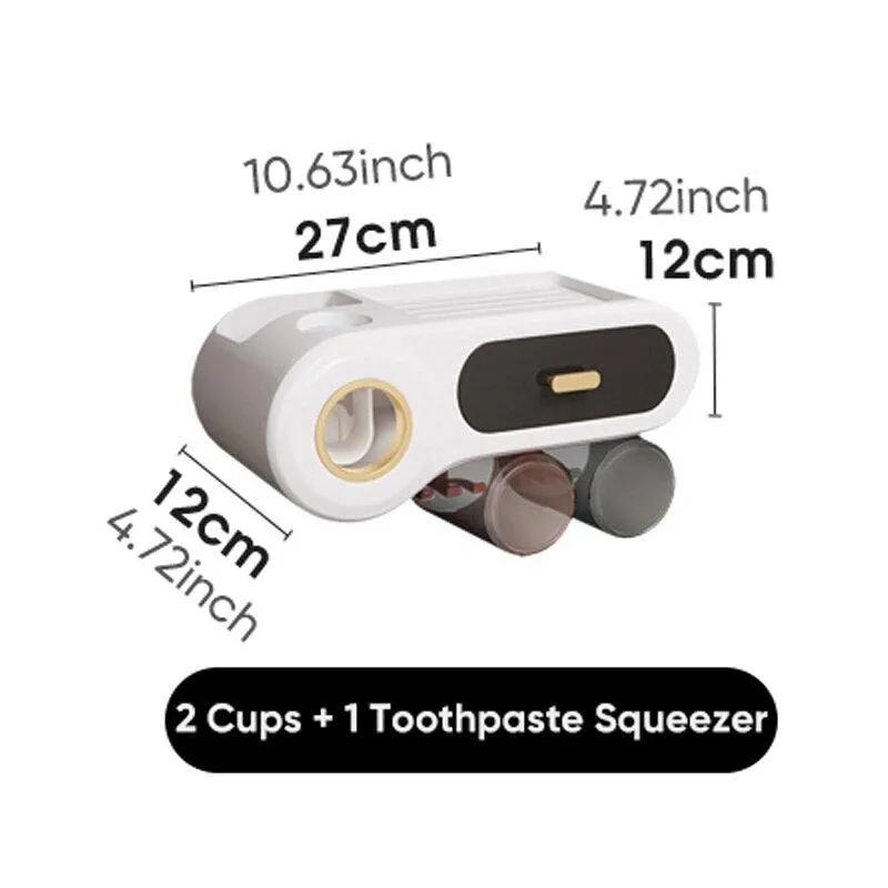 Comprehensive Bathroom Organizer Set for Toothbrushes, Cups, and Cosmetics