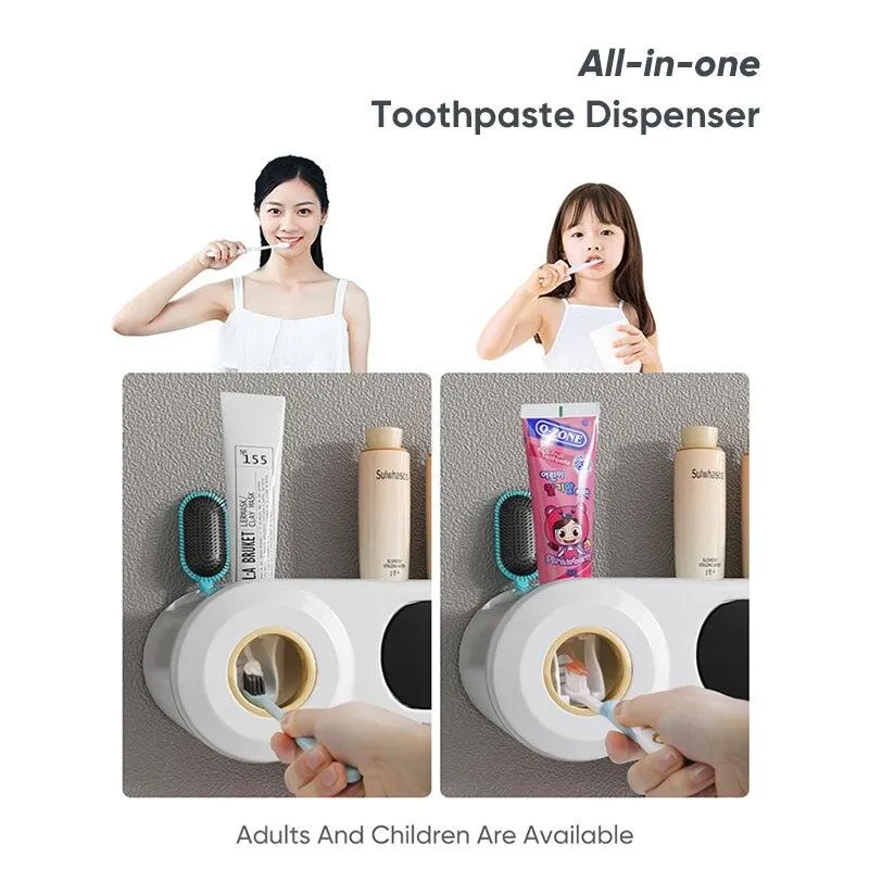 Comprehensive Bathroom Organizer Set for Toothbrushes, Cups, and Cosmetics