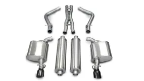 Corsa Extreme Cat-Back Exhaust (Black): Chrysler 300C / Dodge Charger / Magnum 5.7L Hemi 2005 - 2010