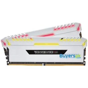 Corsair Vengeance Rgb 16gb (2x8gb) Ddr4 3200mhz C16 Desktop Memory - White