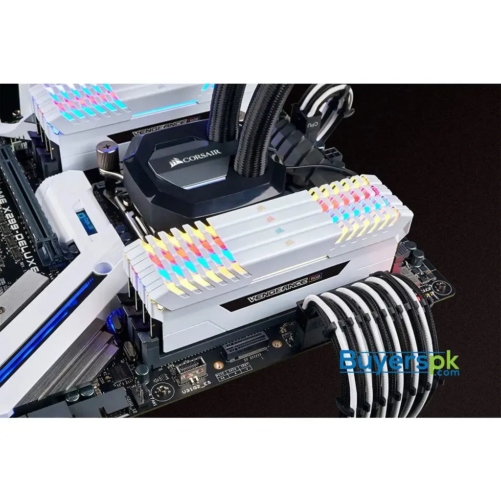 Corsair Vengeance Rgb 16gb (2x8gb) Ddr4 3200mhz C16 Desktop Memory - White