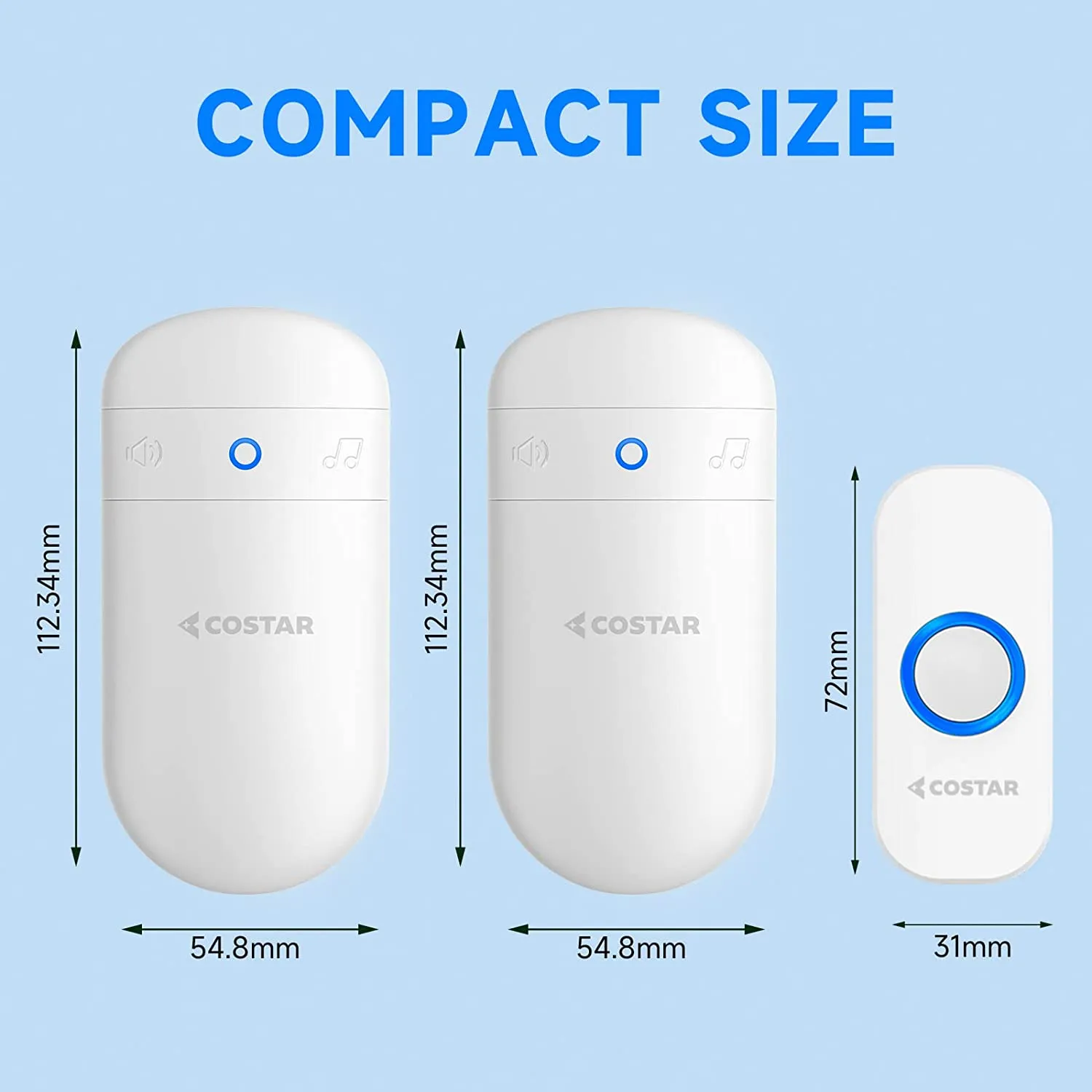 COSTAR Wireless Doorbell Pebble T303