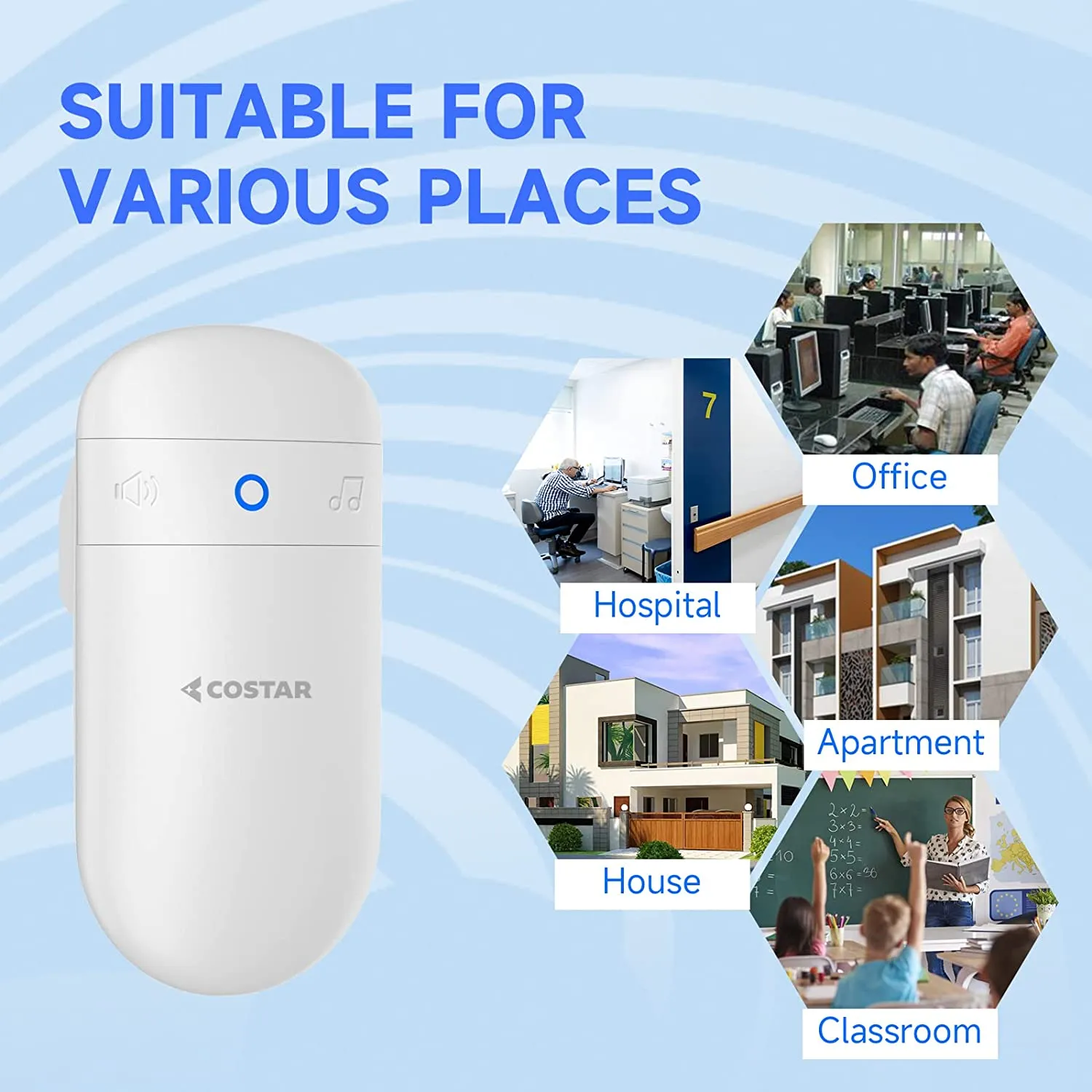 COSTAR Wireless Doorbell Pebble T303