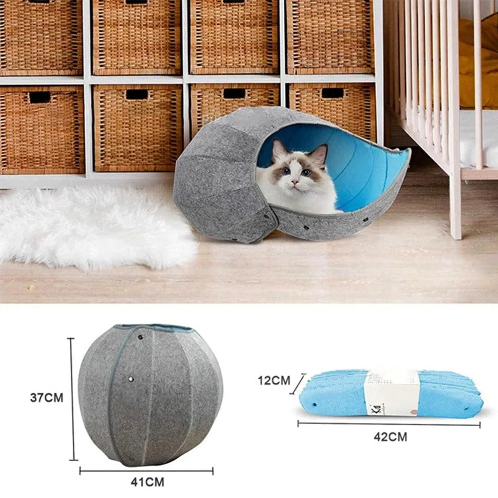 Cozy Conch Cat Sanctuary & Multi-Functional Play Tunnel: The Perfect Retreat for Your Feline Friend