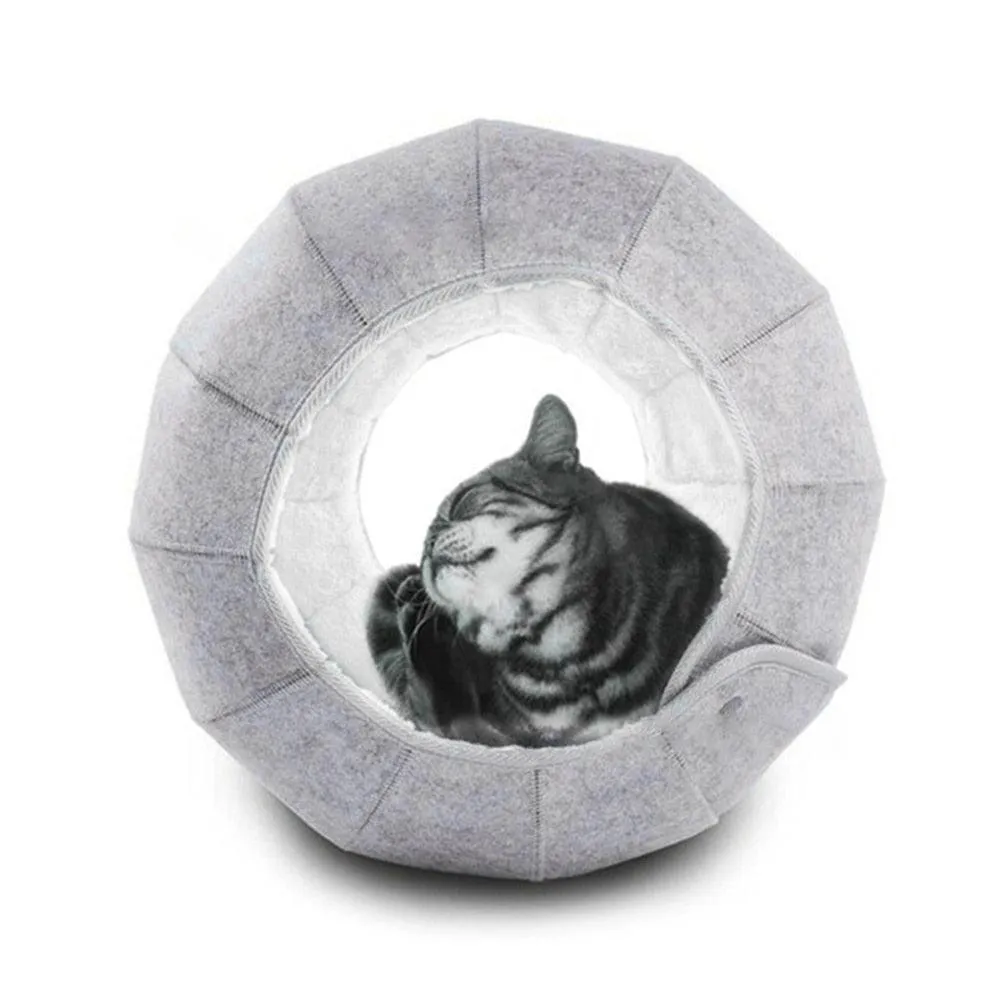 Cozy Conch Cat Sanctuary & Multi-Functional Play Tunnel: The Perfect Retreat for Your Feline Friend