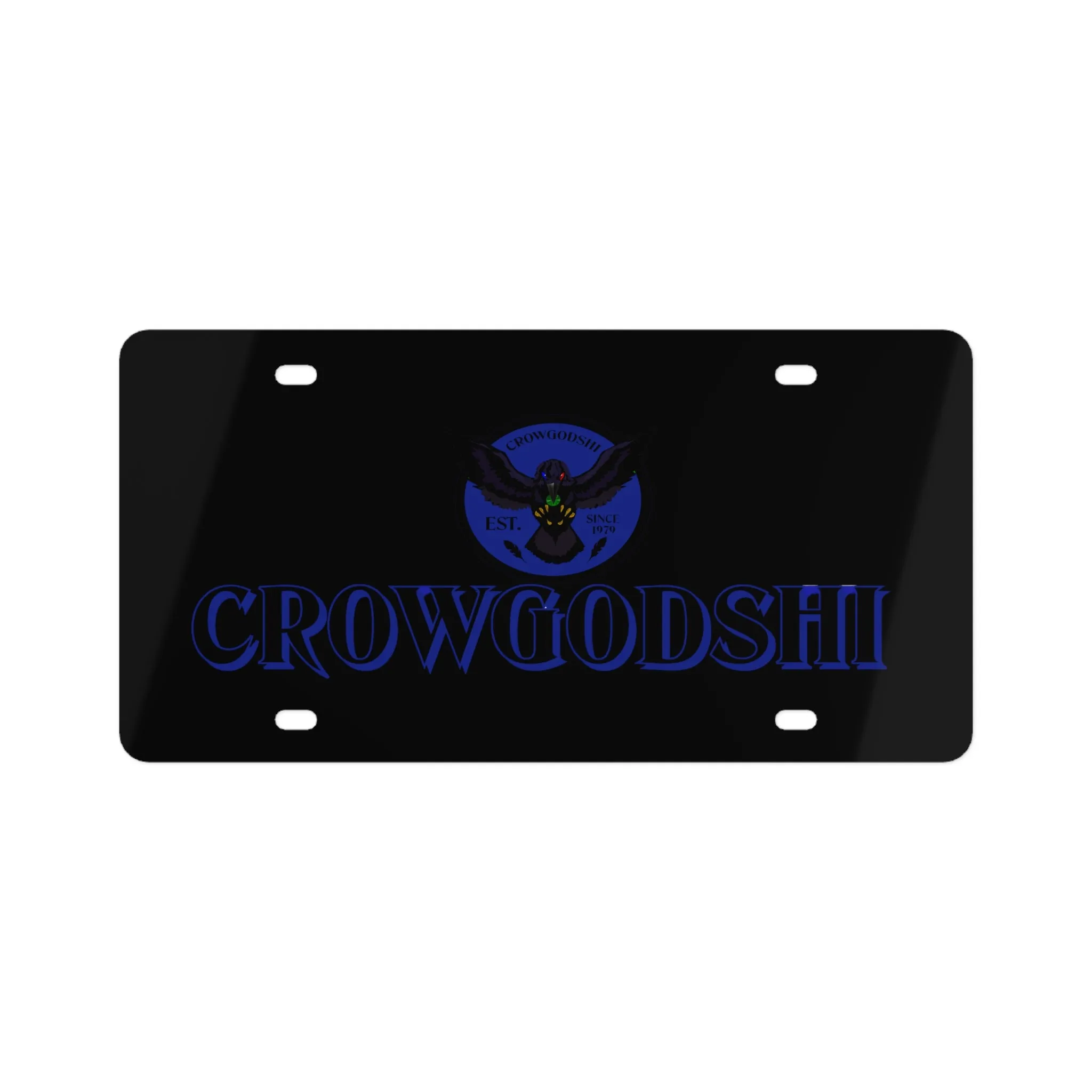 Crowgodshi License Plate, DUKE BLUE