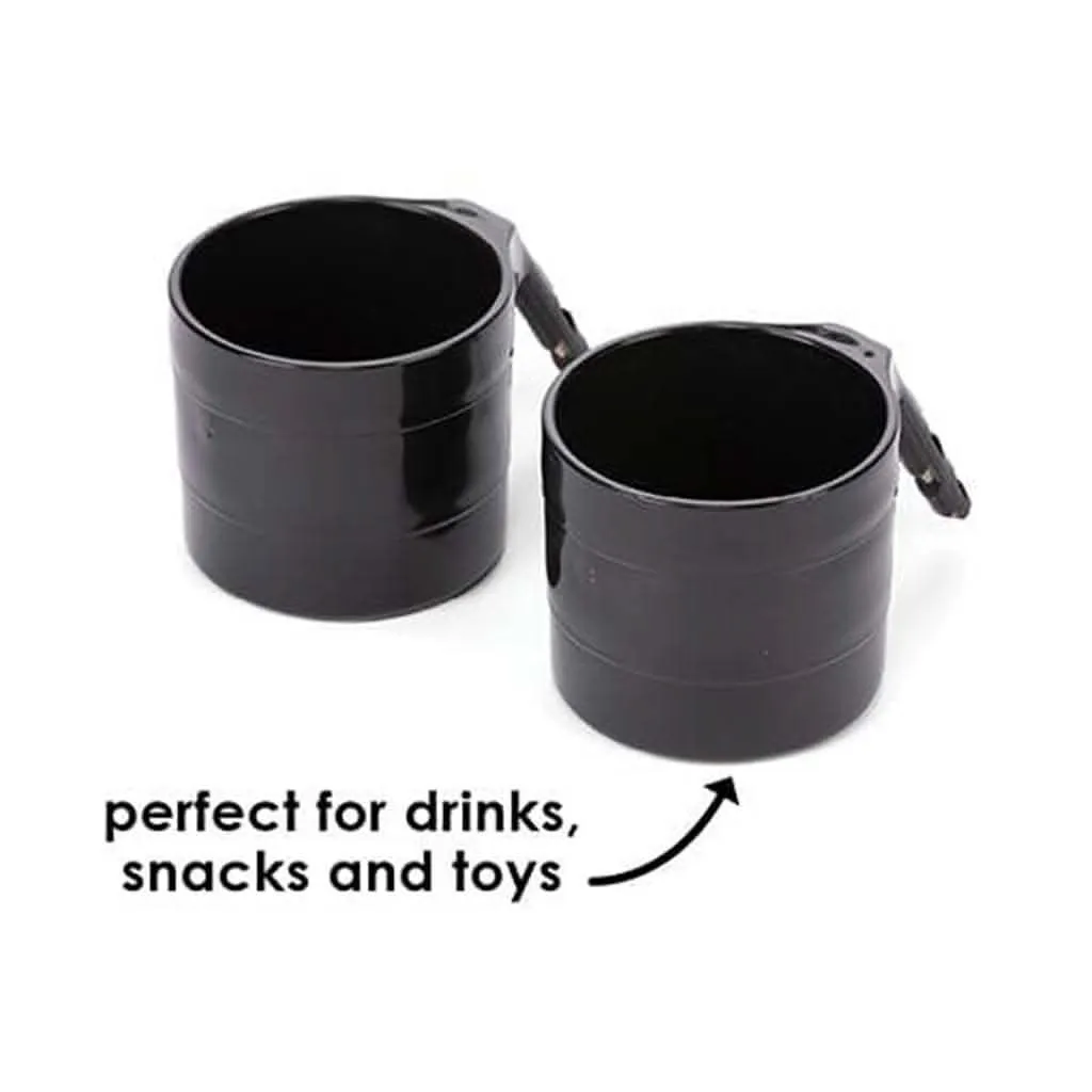 Diono Cup Holder for Radian, Everett and Rainier Car Seats, Black Pack of 2