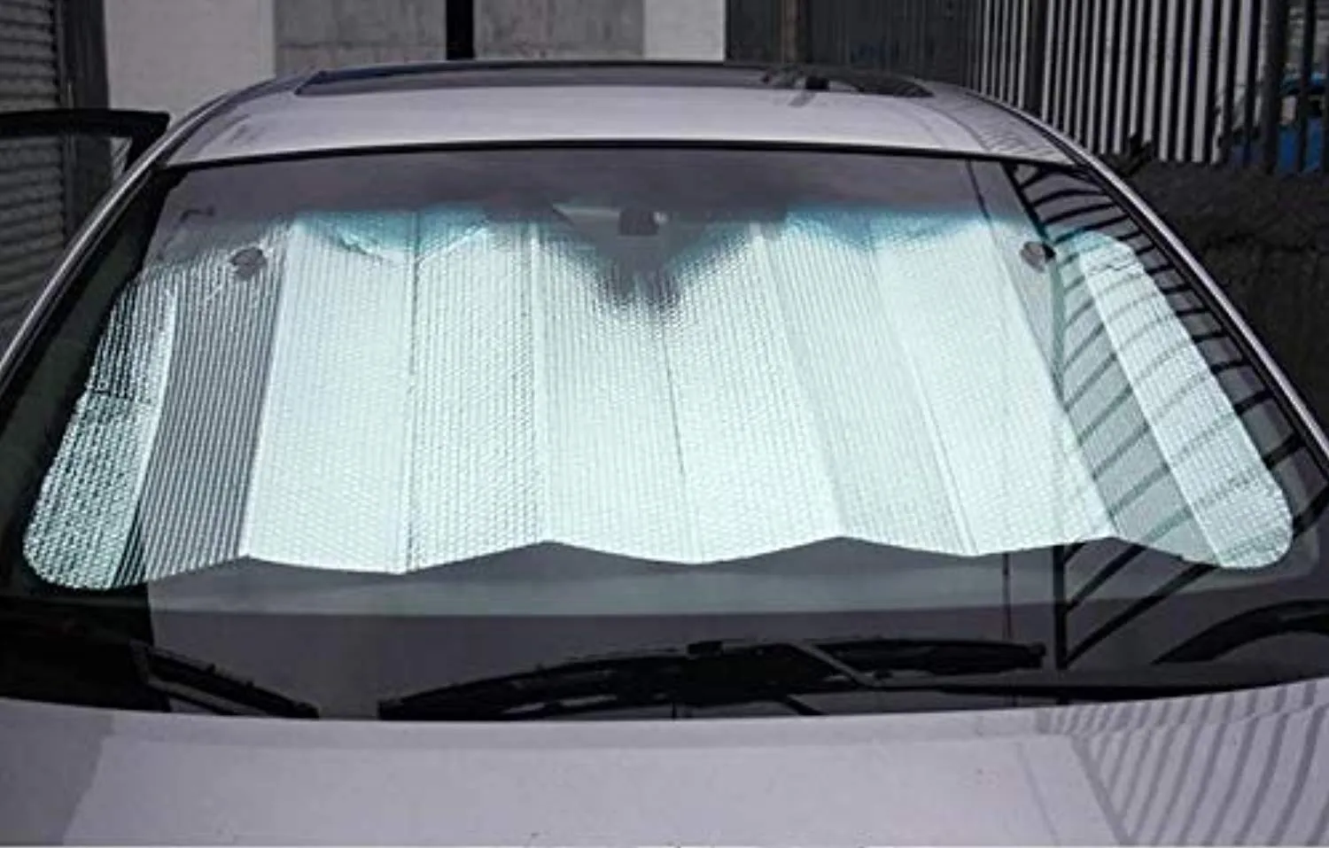 Electomania Front Foldable Car SunshaderCar Windscreen Sun Shade Heat Windshield Visor Front